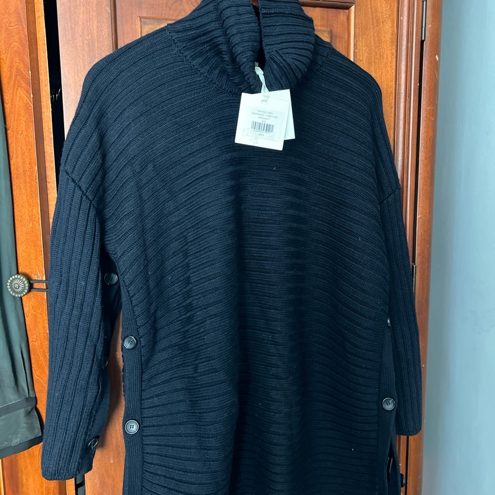 TWP oversized T Ribbed turtle Neck Sweater with Side Button Detail wool